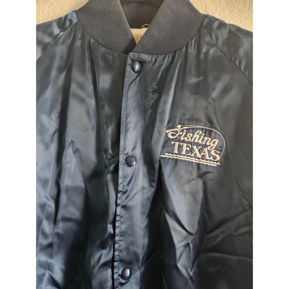 Vintage Lee Western 90s "Fishing Texas" Bomber size 42 (L) - Picture 5 of 11